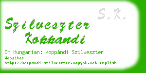 szilveszter koppandi business card